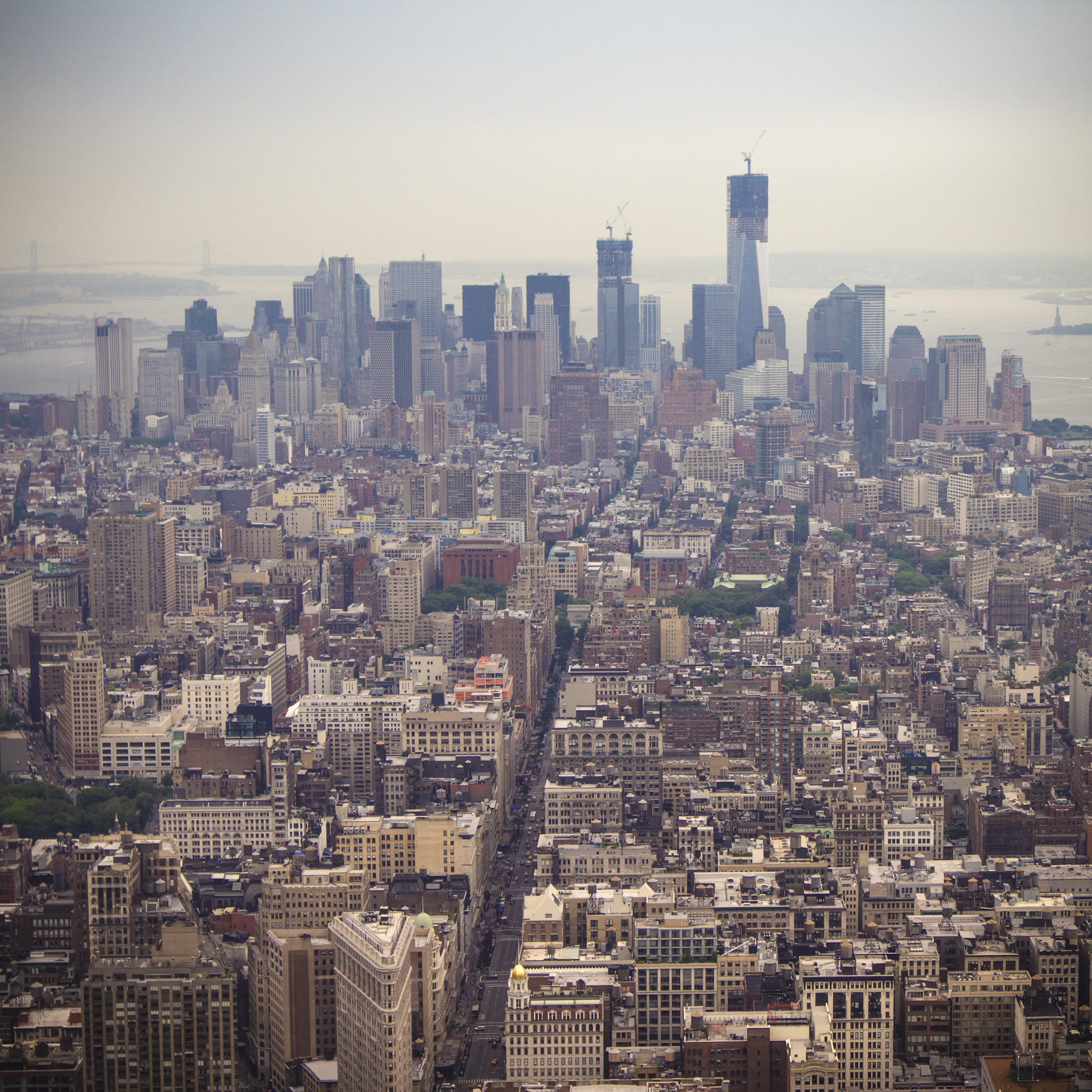 Aerial view of Manhattan, New York City skyline — real estate investment opportunities